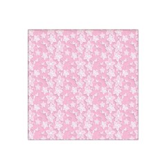 Pink-floral-background Satin Bandana Scarf 22  X 22 