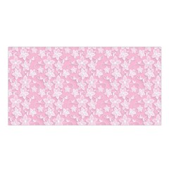 Pink-floral-background Satin Shawl 45  X 80 