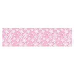 Pink-floral-background Oblong Satin Scarf (16  X 60 )