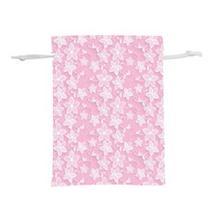 Pink-floral-background Lightweight Drawstring Pouch (s)