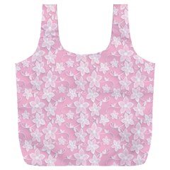 Pink-floral-background Full Print Recycle Bag (xxl)