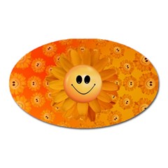 Sun-sunflower-joy-smile-summer Oval Magnet by Jancukart