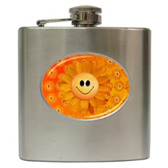 Sun-sunflower-joy-smile-summer Hip Flask (6 Oz)