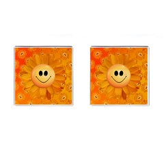 Sun-sunflower-joy-smile-summer Cufflinks (square)