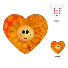 Sun-sunflower-joy-smile-summer Playing Cards Single Design (heart)