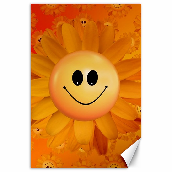 Sun-sunflower-joy-smile-summer Canvas 24  x 36 