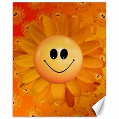 Sun-sunflower-joy-smile-summer Canvas 11  X 14  by Jancukart