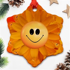 Sun-sunflower-joy-smile-summer Ornament (snowflake)