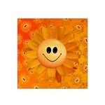 Sun-sunflower-joy-smile-summer Satin Bandana Scarf 22  x 22  Front