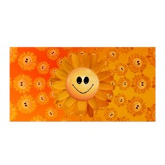 Sun-sunflower-joy-smile-summer Satin Wrap 35  X 70  by Jancukart