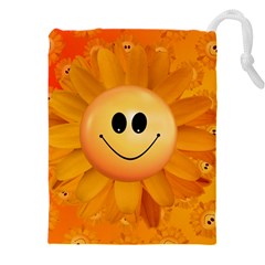 Sun-sunflower-joy-smile-summer Drawstring Pouch (4xl) by Jancukart