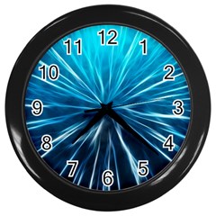 Background-structure-lines Wall Clock (black)