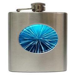 Background-structure-lines Hip Flask (6 Oz)