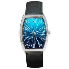 Background-structure-lines Barrel Style Metal Watch by Jancukart