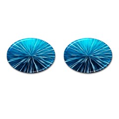 Background-structure-lines Cufflinks (oval)