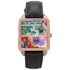 Order In Chaos Rose Gold Leather Watch  by Hayleyboop