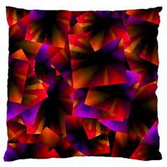 Squares Motif Geometric Pattern Large Flano Cushion Case (one Side) by dflcprintsclothing