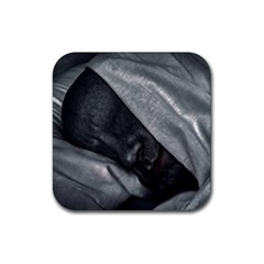 Monster Man Sleeping Rubber Coaster (square) by dflcprintsclothing