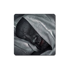 Monster Man Sleeping Square Magnet by dflcprintsclothing