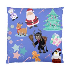 Blue Krampus Christmas Standard Cushion Case (one Side) by NerdySparkleGoth