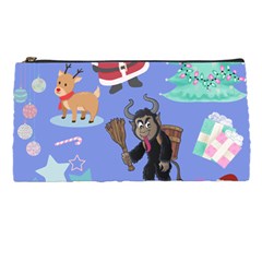 Blue Krampus Christmas Pencil Case by NerdySparkleGoth