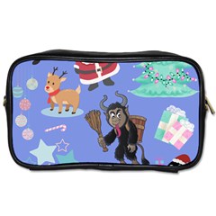 Blue Krampus Christmas Toiletries Bag (one Side) by NerdySparkleGoth