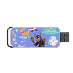 Blue Krampus Christmas Portable Usb Flash (one Side) by NerdySparkleGoth