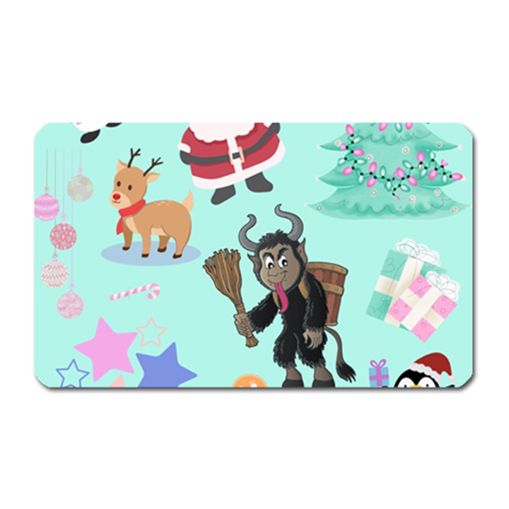 Green Krampus Christmas Magnet (Rectangular)