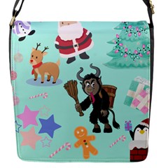 Green Krampus Christmas Flap Closure Messenger Bag (s)