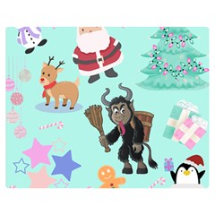 Green Krampus Christmas Double Sided Flano Blanket (medium)  by NerdySparkleGoth