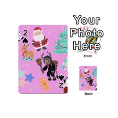 Pink Krampus Christmas Playing Cards 54 Designs (mini) by NerdySparkleGoth