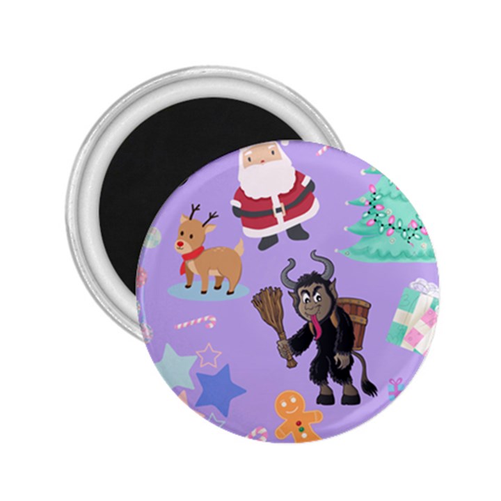 Purple Krampus Christmas 2.25  Magnets