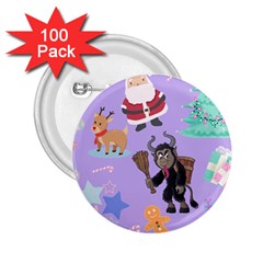 Purple Krampus Christmas 2 25  Buttons (100 Pack)  by NerdySparkleGoth