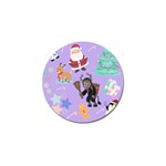 Purple Krampus Christmas Golf Ball Marker Front