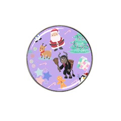 Purple Krampus Christmas Hat Clip Ball Marker (4 Pack) by NerdySparkleGoth