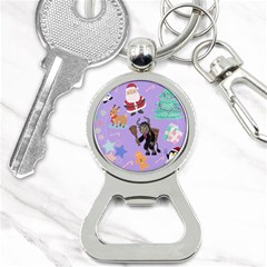 Purple Krampus Christmas Bottle Opener Key Chain