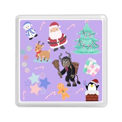 Purple Krampus Christmas Memory Card Reader (square) by NerdySparkleGoth