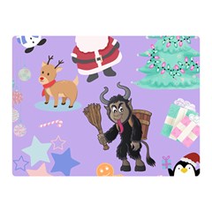 Purple Krampus Christmas Double Sided Flano Blanket (mini)  by NerdySparkleGoth