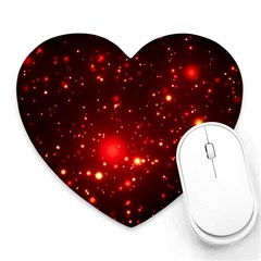 Firework-star-light-design Heart Mousepads