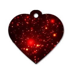 Firework-star-light-design Dog Tag Heart (two Sides)