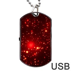 Firework-star-light-design Dog Tag Usb Flash (one Side) by Jancukart