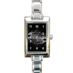 Flash-electricity-energy-current Rectangle Italian Charm Watch Front