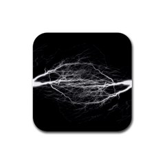 Flash-electricity-energy-current Rubber Square Coaster (4 Pack) by Jancukart