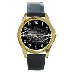 Flash-electricity-energy-current Round Gold Metal Watch