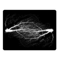 Flash-electricity-energy-current Double Sided Fleece Blanket (small) 