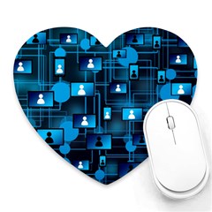 Smartphone-system-web-news Heart Mousepads by Jancukart