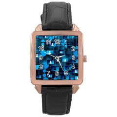 Smartphone-system-web-news Rose Gold Leather Watch 