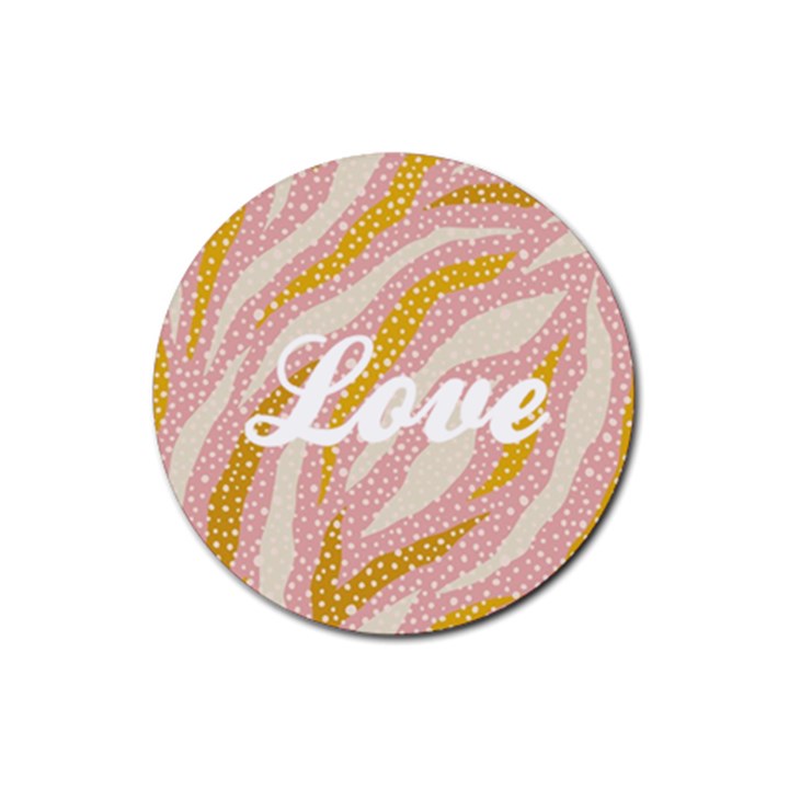 tropical polka plants 7 Drink Coaster (Round)