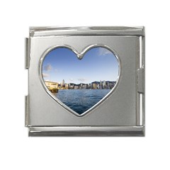 Hk Harbour Mega Link Heart Italian Charm (18mm)