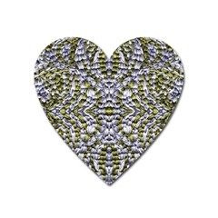 Acid Green Repeats I Heart Magnet by kaleidomarblingart